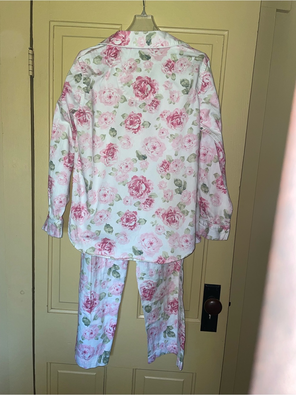 Lauren Ralph Lauren White Pink and Green Floral Cotton Pajama Set - Picture 6 of 7